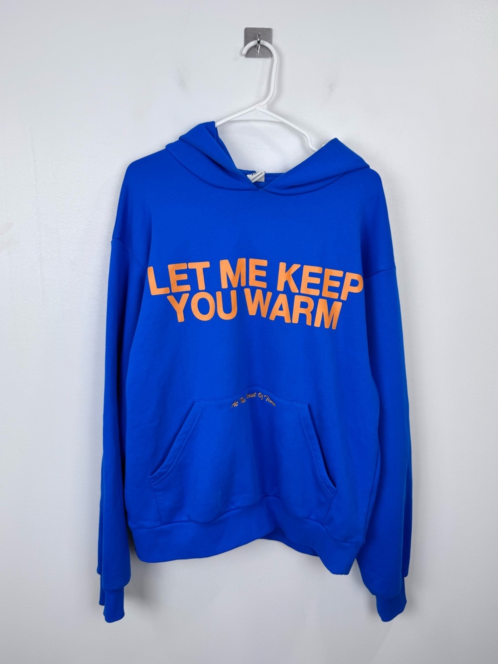 Sorry I’m Busy Women Blue Orange Hoodie Sweater Size Medium